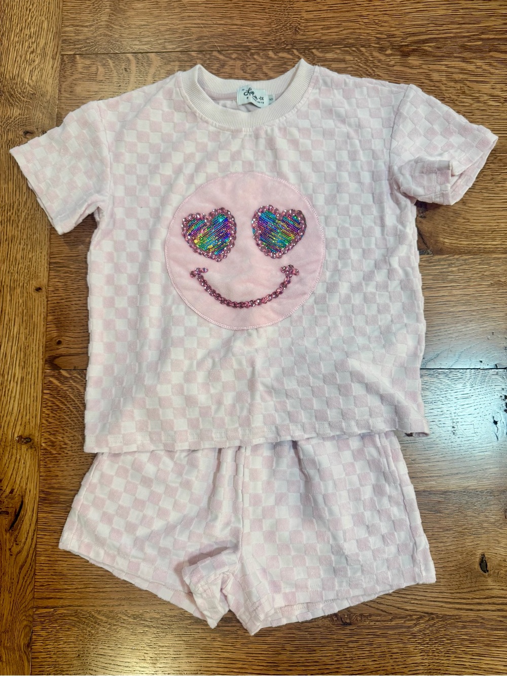 Lola & The Boys Kids Pink Sequin Set